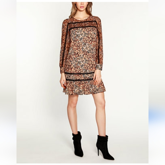 Entro velvet trim,boho peasant looking dress size small - Picture 4 of 12